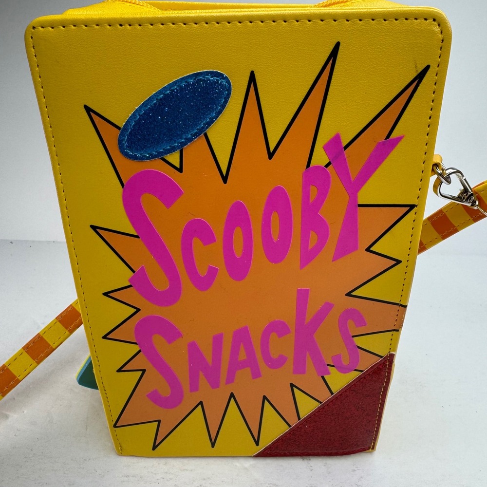 Scooby-Doo Scooby Snacks Crossbody Bag Yellow Novelty Box Purse Glitter Accents